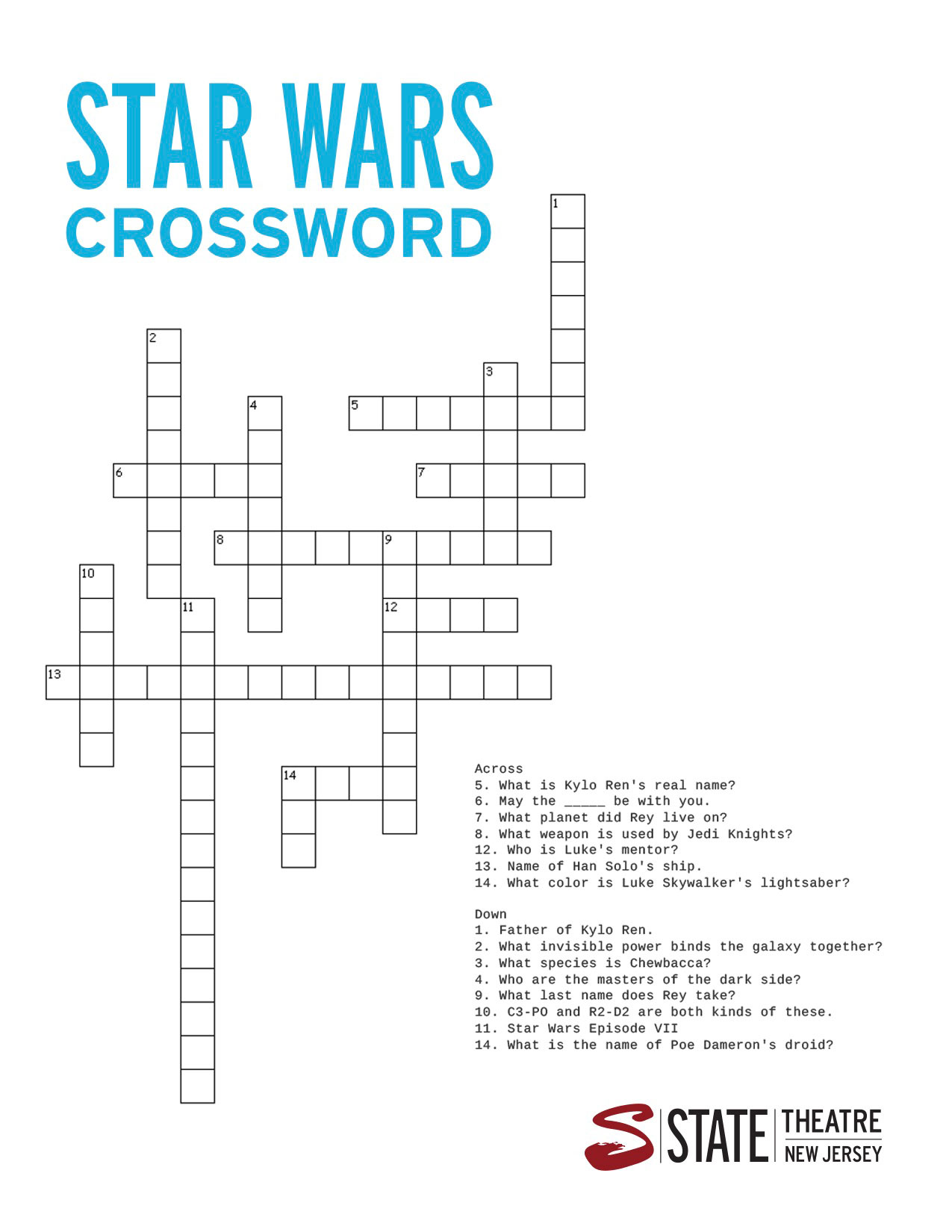 Star Wars Crossword