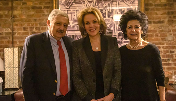 Ben Del Vento with his wife and Renee Fleming